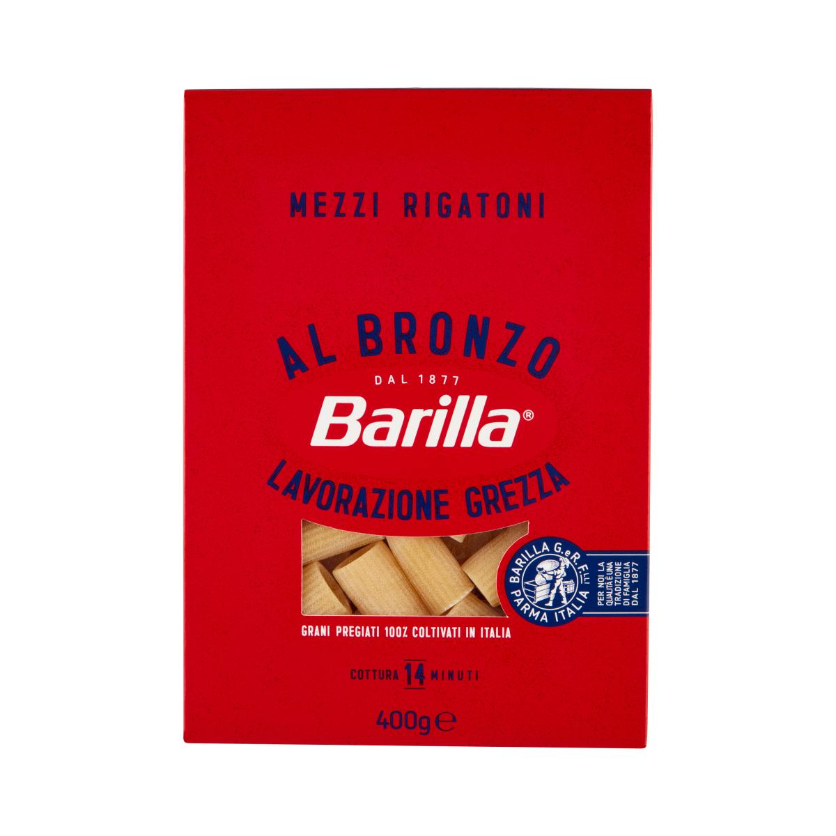 barilla pasta mezzi rigatoni al bronzo barilla 400 gr.