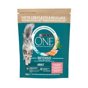 Busta croccantini salmone & cereali integrali  one cat adult busta 800 gr.