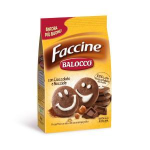 Biscotti faccine cioccolato e nocciola  700gr