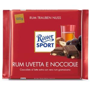 Tavoletta di cioccolato rum uvetta nocciole  100gr